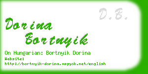 dorina bortnyik business card